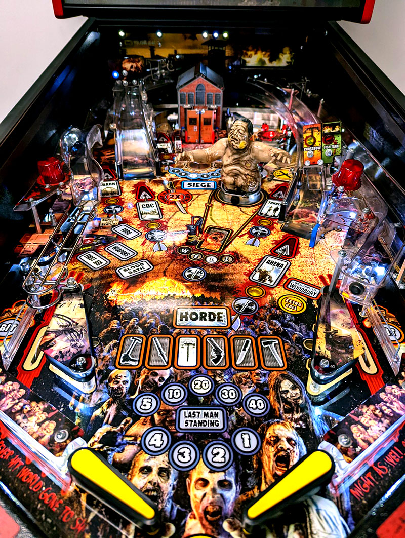 The Walking Dead Pro Pinball Machine - Playfield View